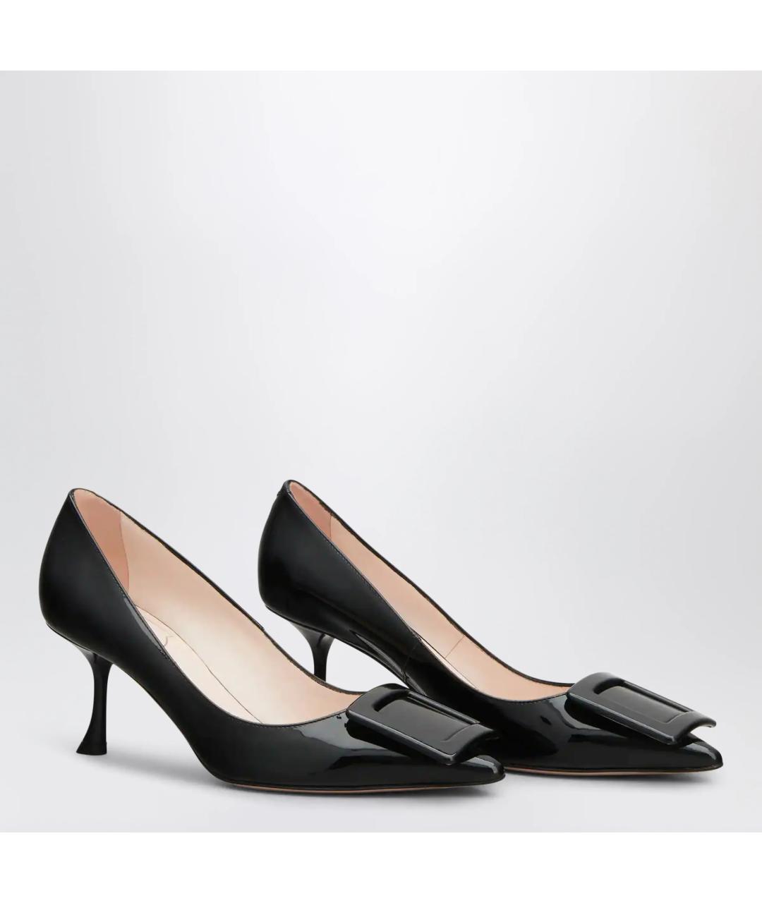 ROGER VIVIER Черные кожаные туфли, фото 2