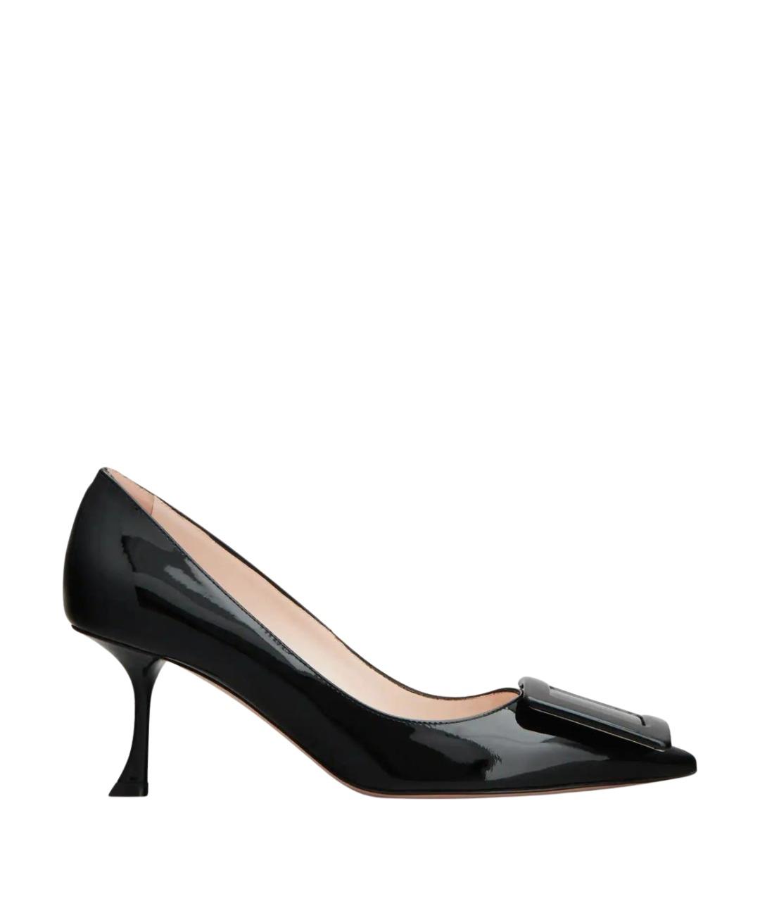 ROGER VIVIER Черные кожаные туфли, фото 1