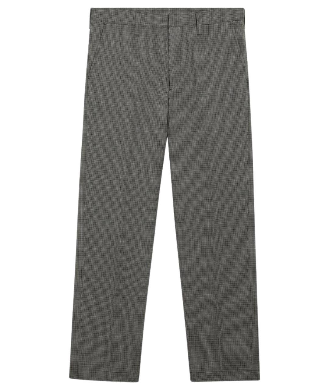 PRADA Мульти шерстяные повседневные брюки, фото 1