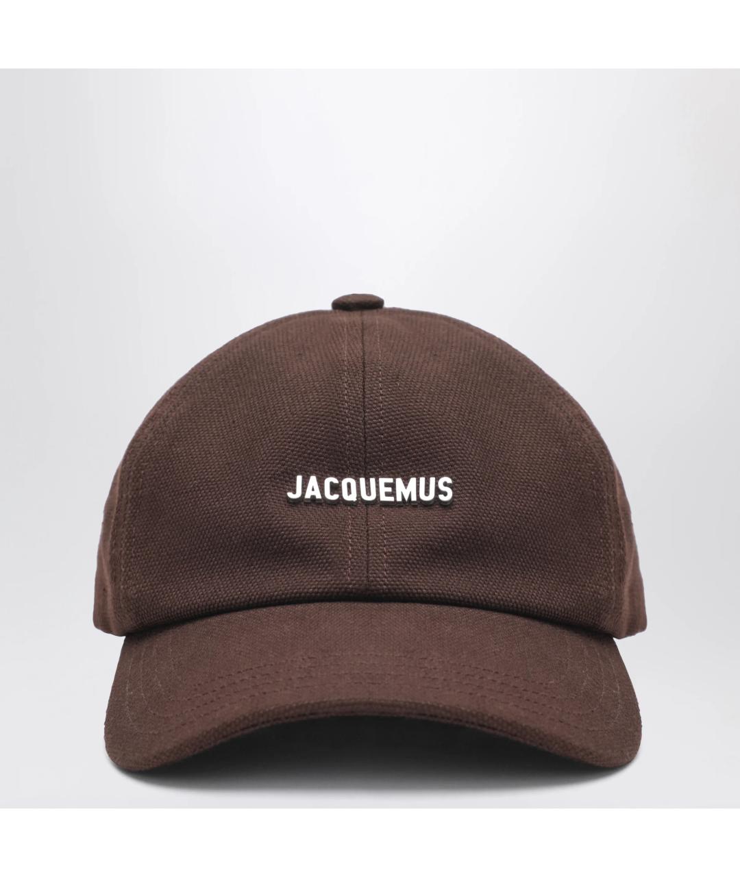 JACQUEMUS Коричневая хлопковая шапка, фото 3