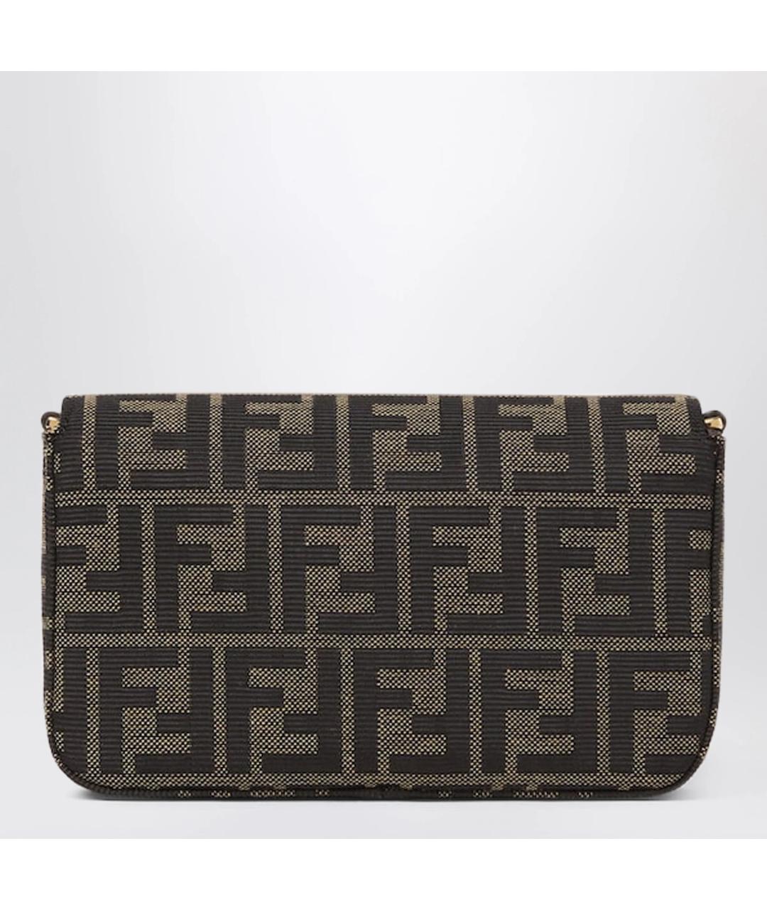 FENDI Коричневая тканевая сумка через плечо, фото 2