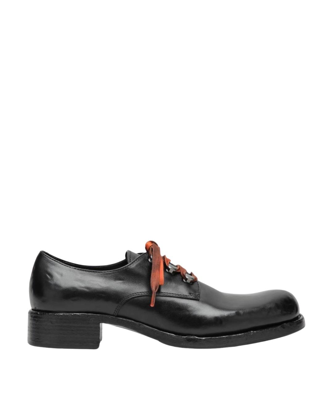PRADA Черные кожаные ботинки, фото 1