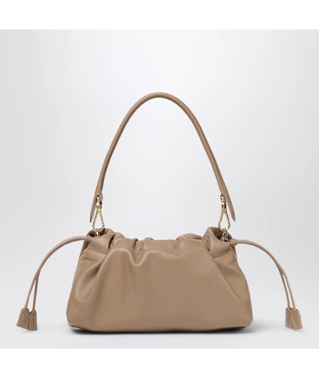FENDI Бежевая кожаная сумка через плечо, фото 2