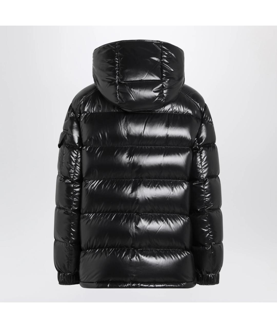MONCLER Черный полиамидовый пуховик, фото 2
