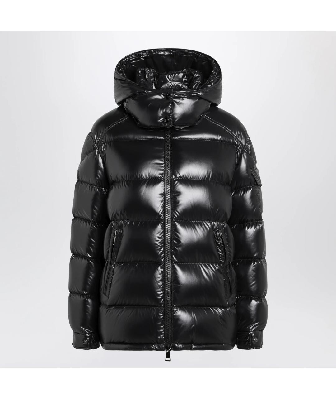 MONCLER Черный полиамидовый пуховик, фото 3