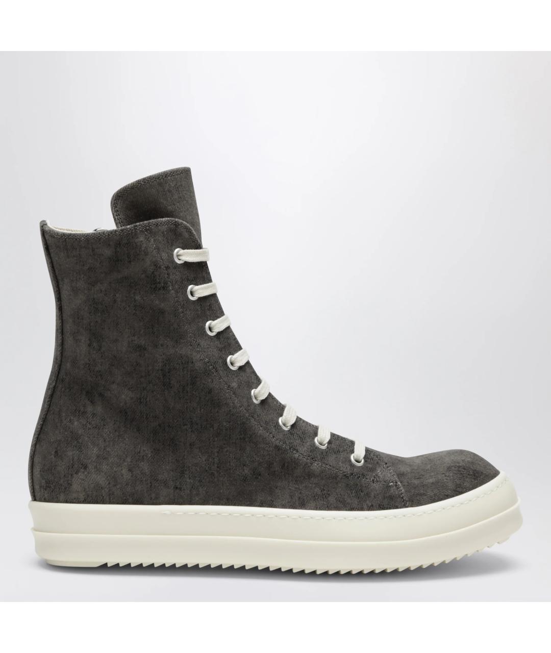 RICK OWENS DRKSHDW Серые высокие кроссовки / кеды, фото 3
