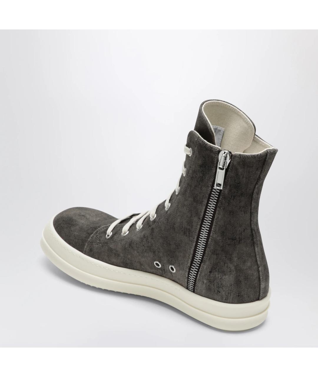 RICK OWENS DRKSHDW Серые высокие кроссовки / кеды, фото 2