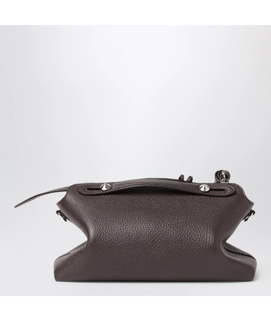 FENDI Коричневая кожаная сумка через плечо, фото 2