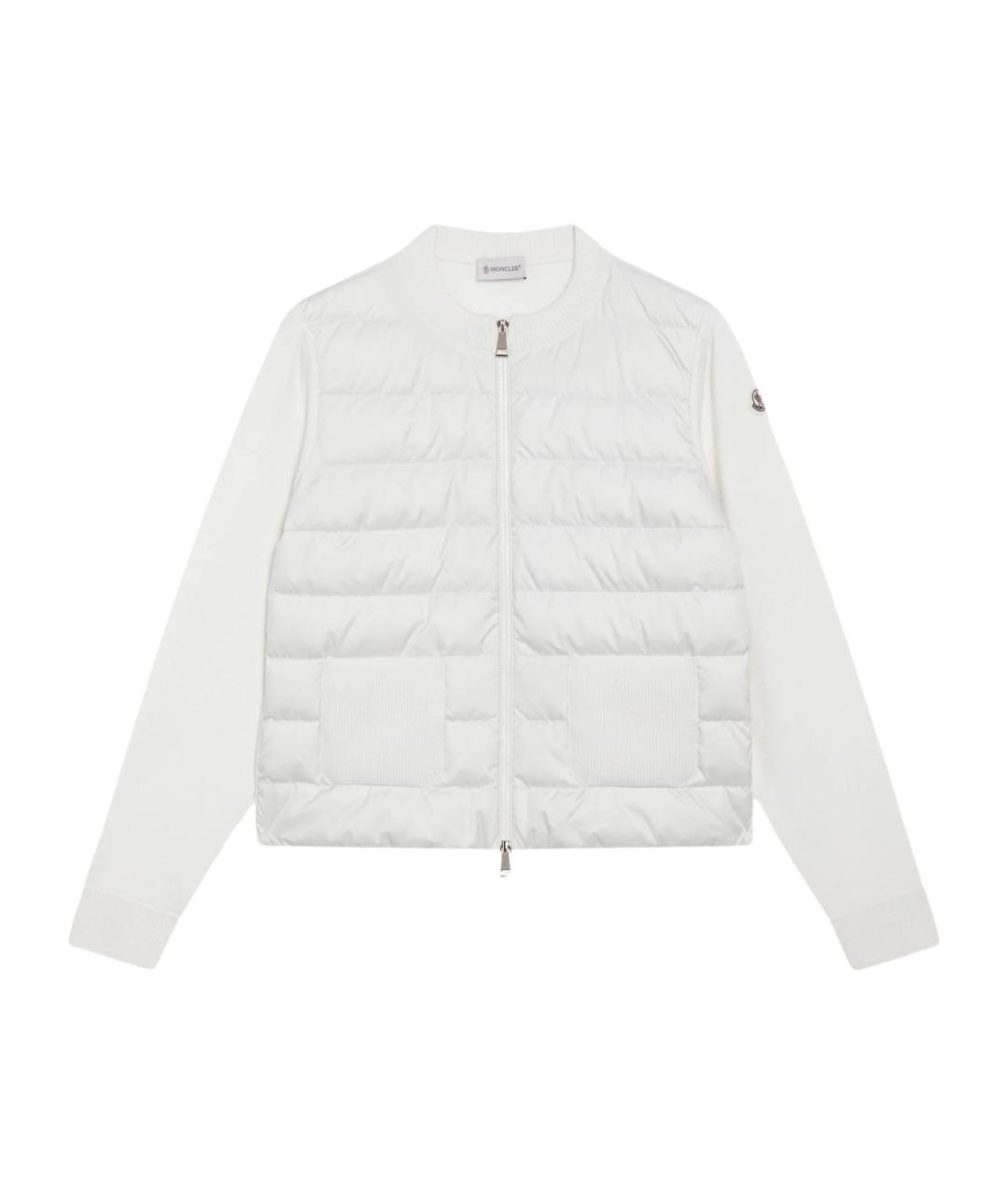 MONCLER Белый шерстяной кардиган, фото 1