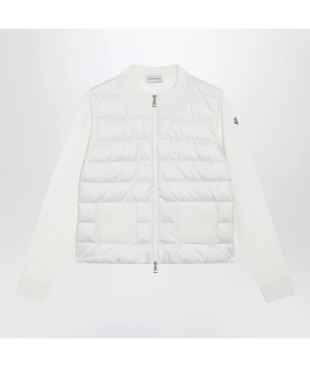 MONCLER Белый шерстяной кардиган, фото 3