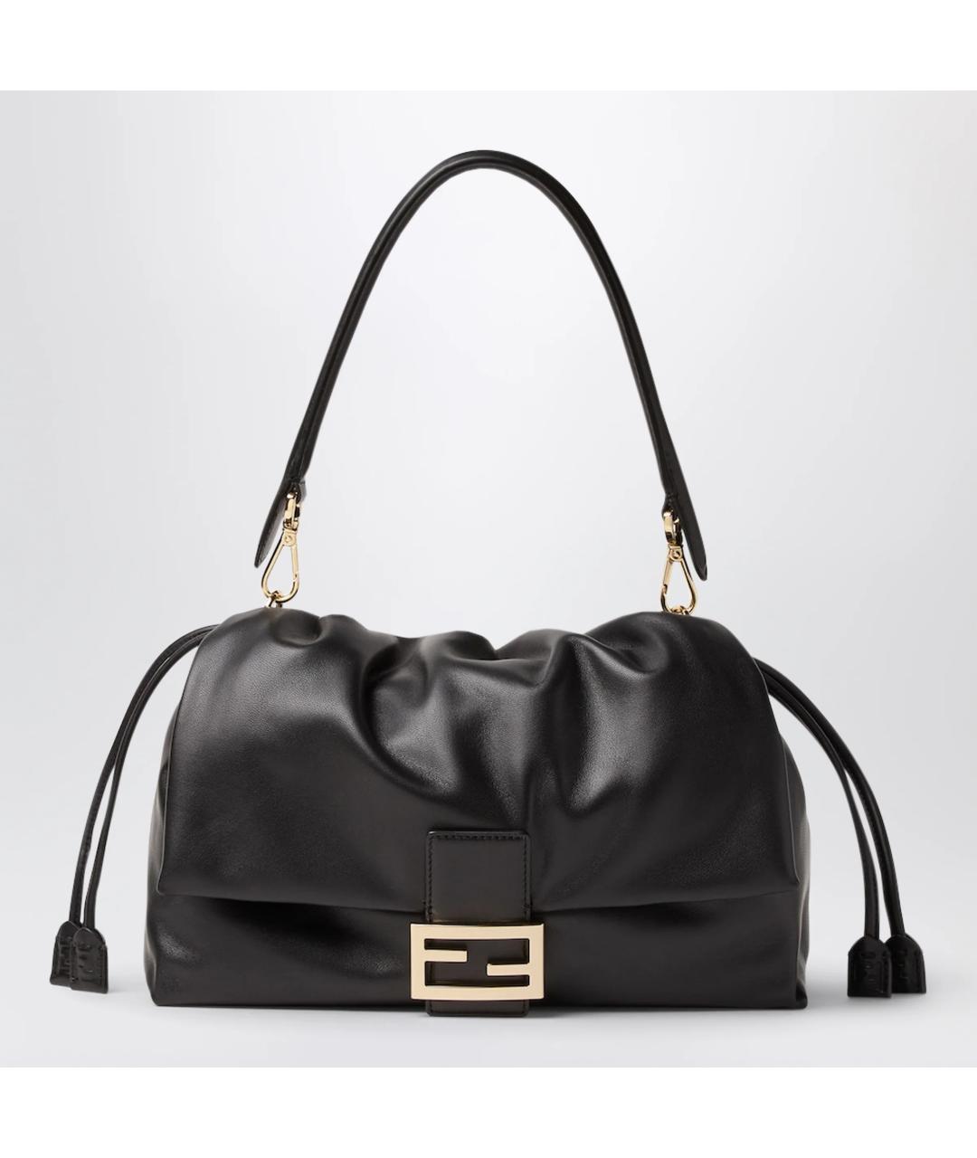 FENDI Черная кожаная сумка через плечо, фото 3