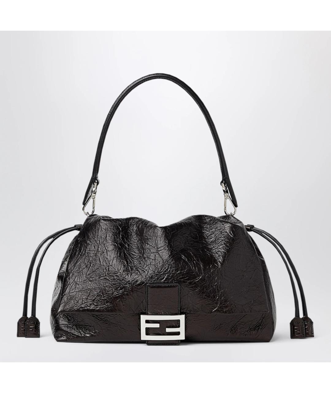 FENDI Черная кожаная сумка через плечо, фото 3
