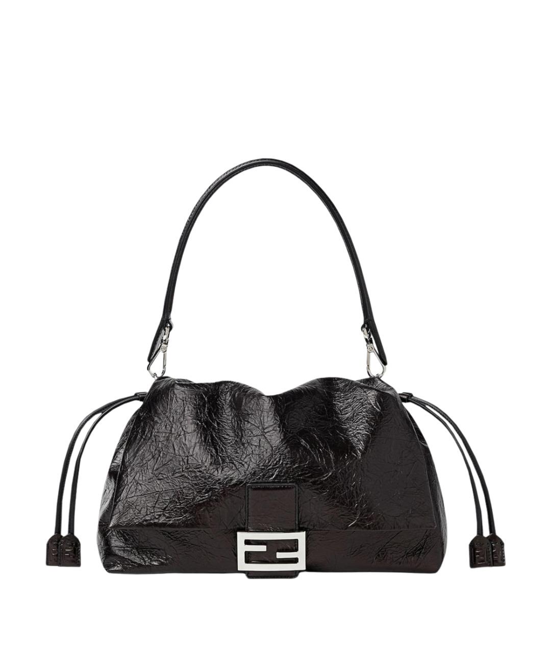 FENDI Черная кожаная сумка через плечо, фото 1