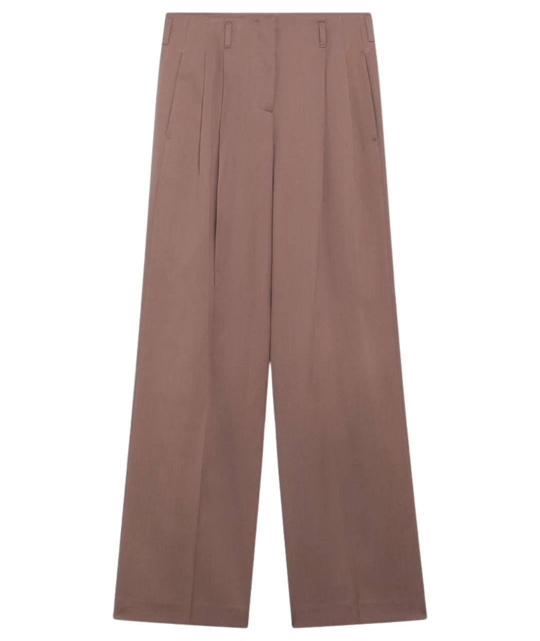 GOLDEN GOOSE Розовые шерстяные прямые брюки, фото 1