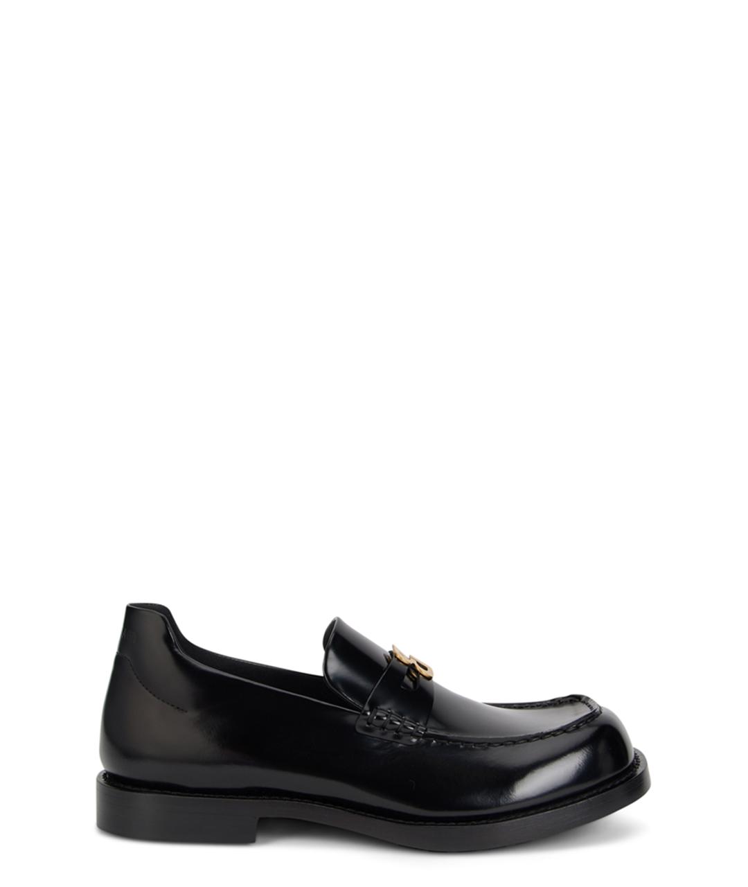 BALENCIAGA Черные кожаные лоферы, фото 1