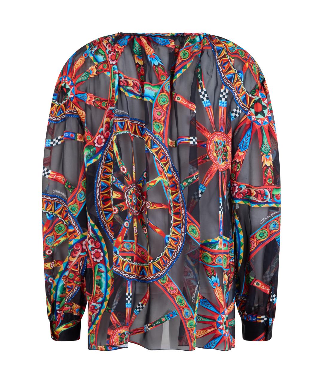 DOLCE&GABBANA Мульти шелковая блузы, фото 2