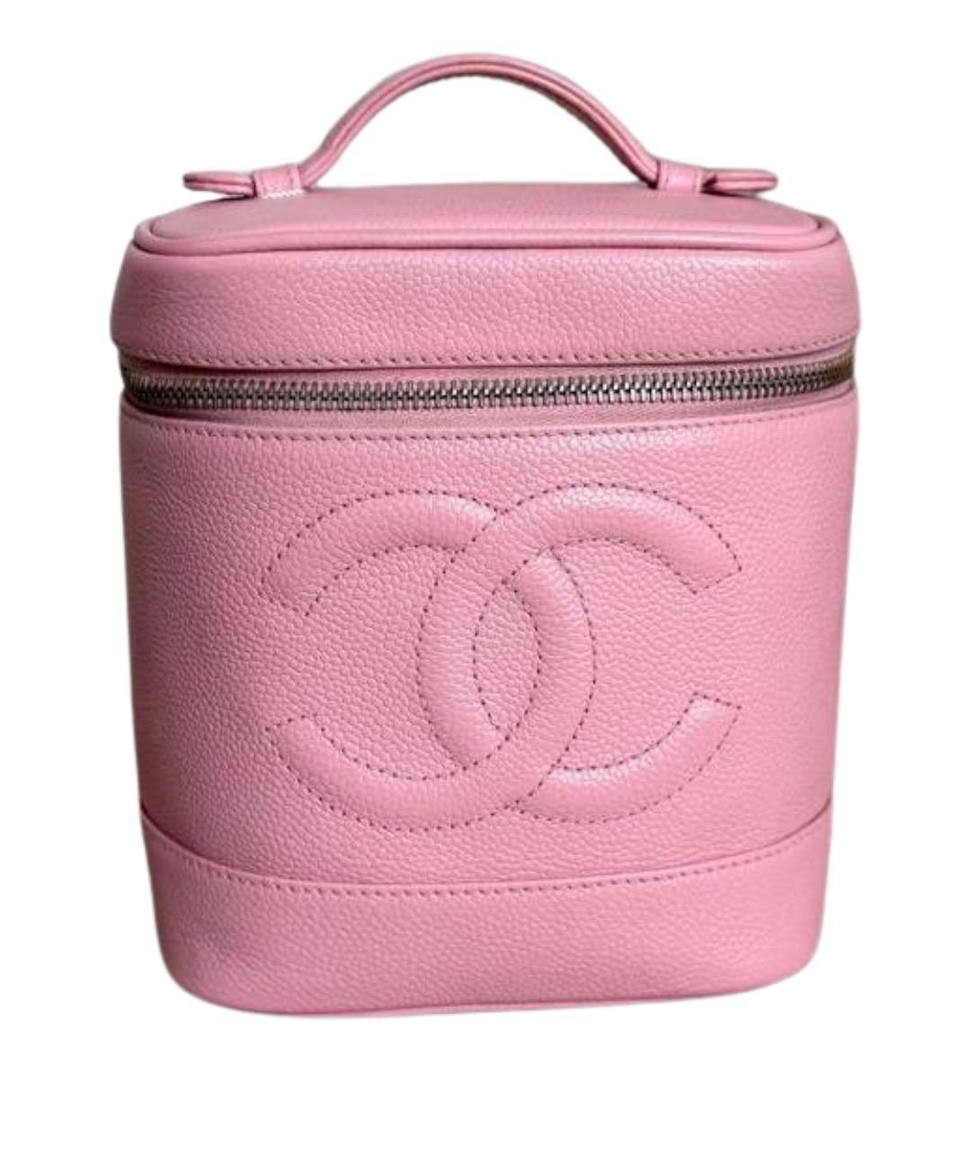 CHANEL Розовая кожаная сумка с короткими ручками, фото 1