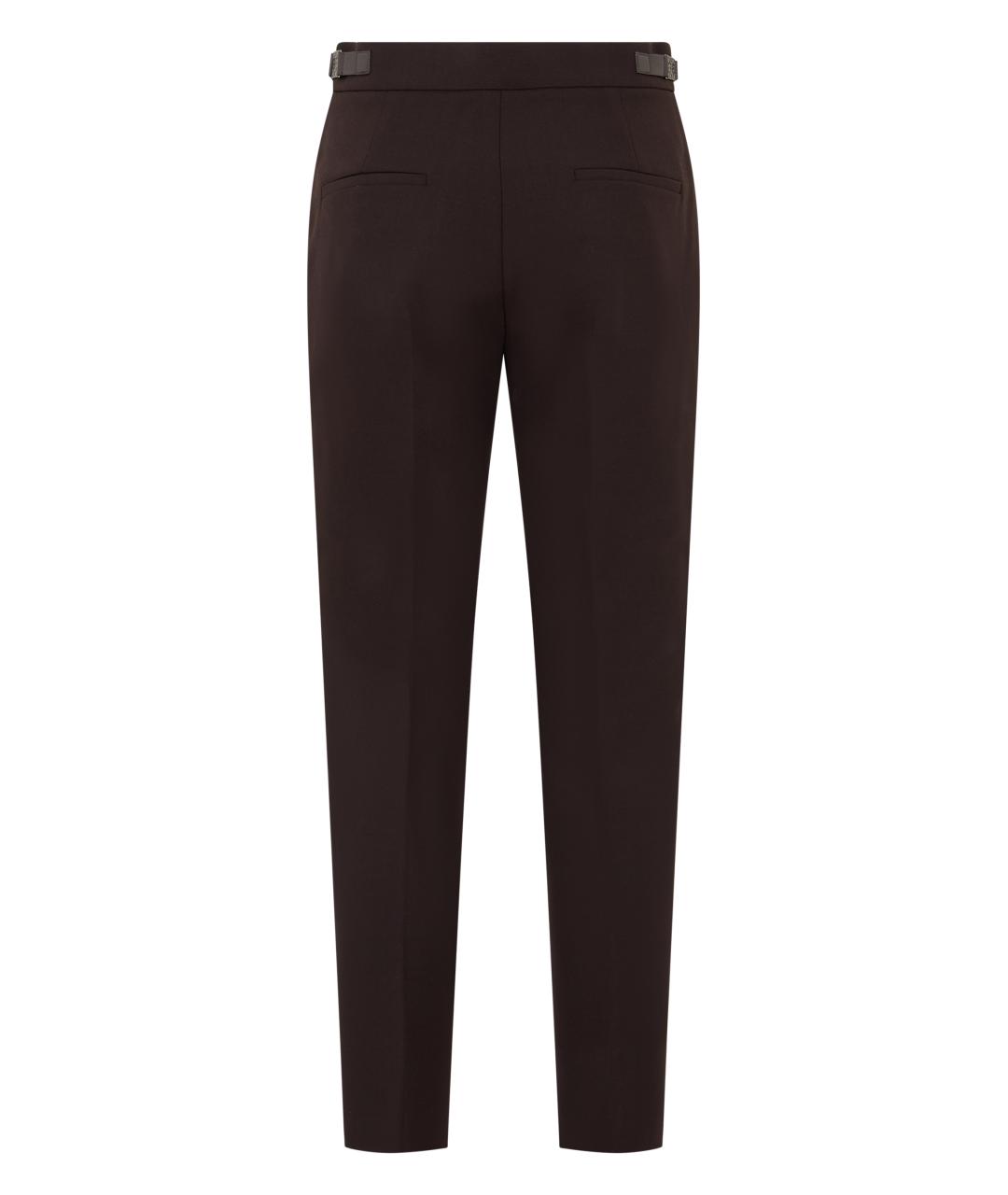 MAX MARA Бордовые шерстяные прямые брюки, фото 2