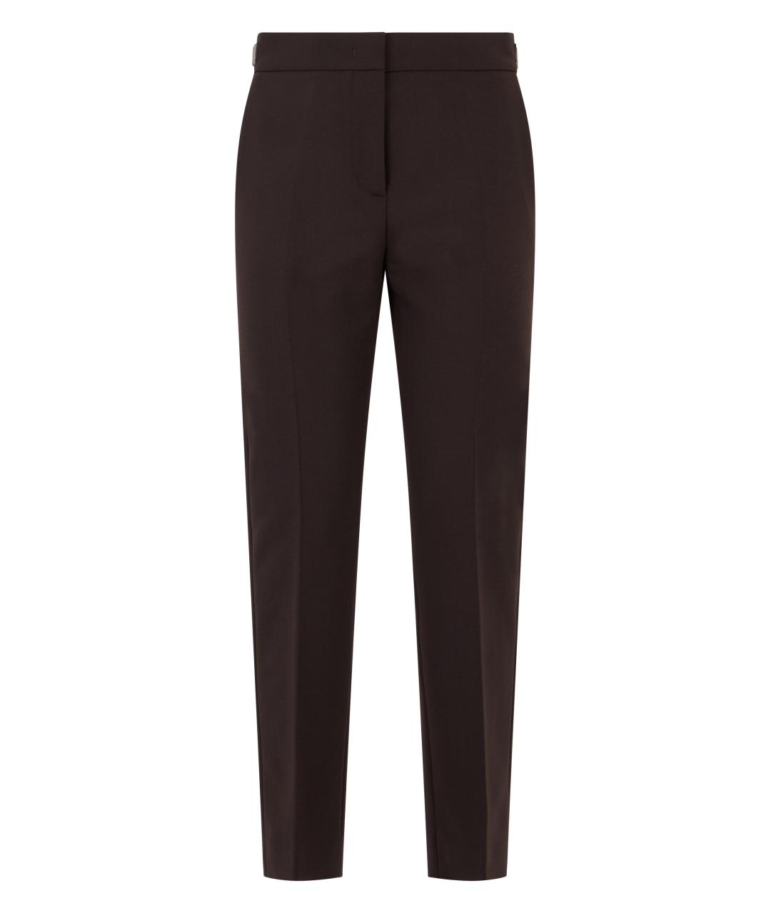 MAX MARA Бордовые шерстяные прямые брюки, фото 1