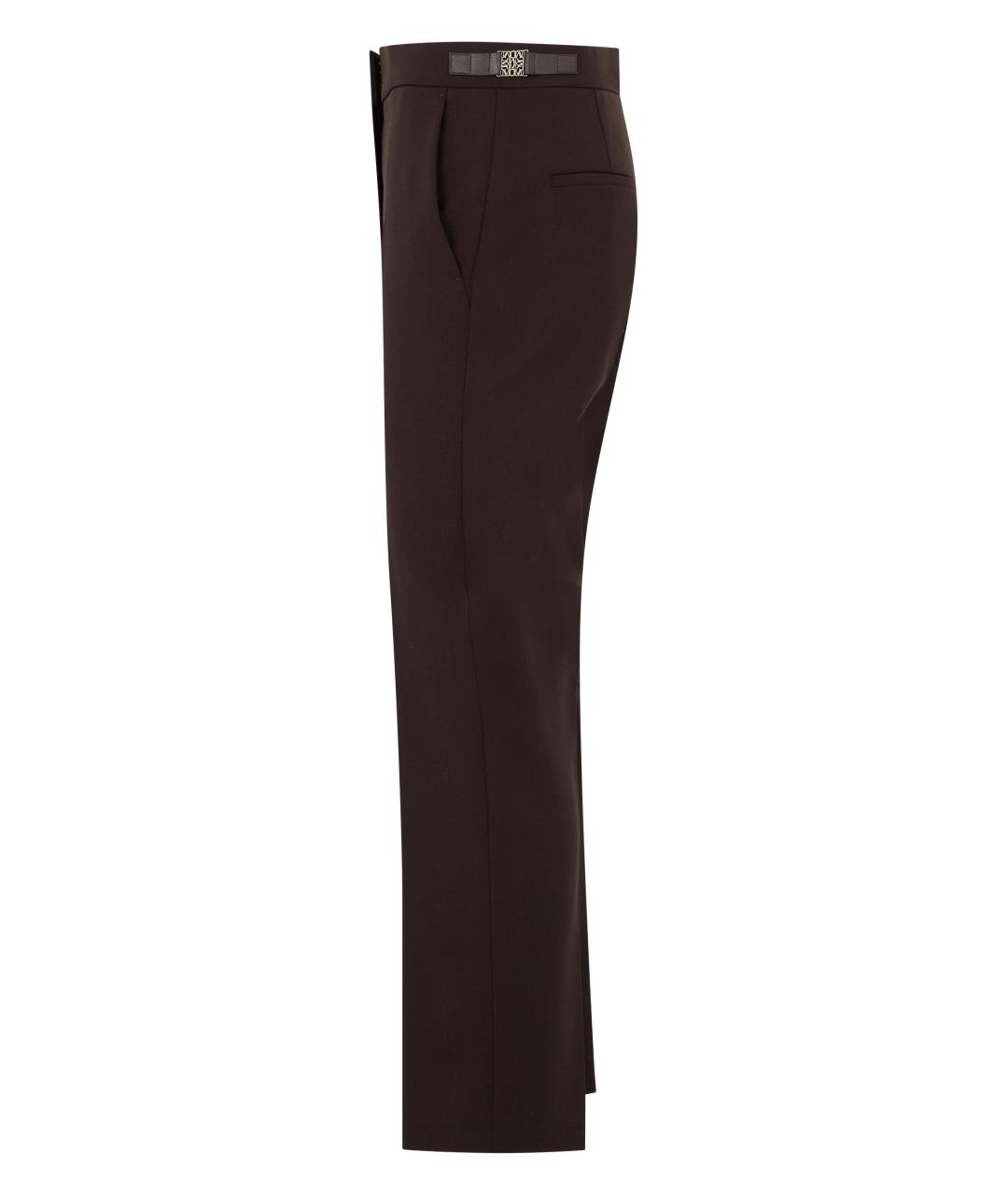 MAX MARA Бордовые шерстяные прямые брюки, фото 3