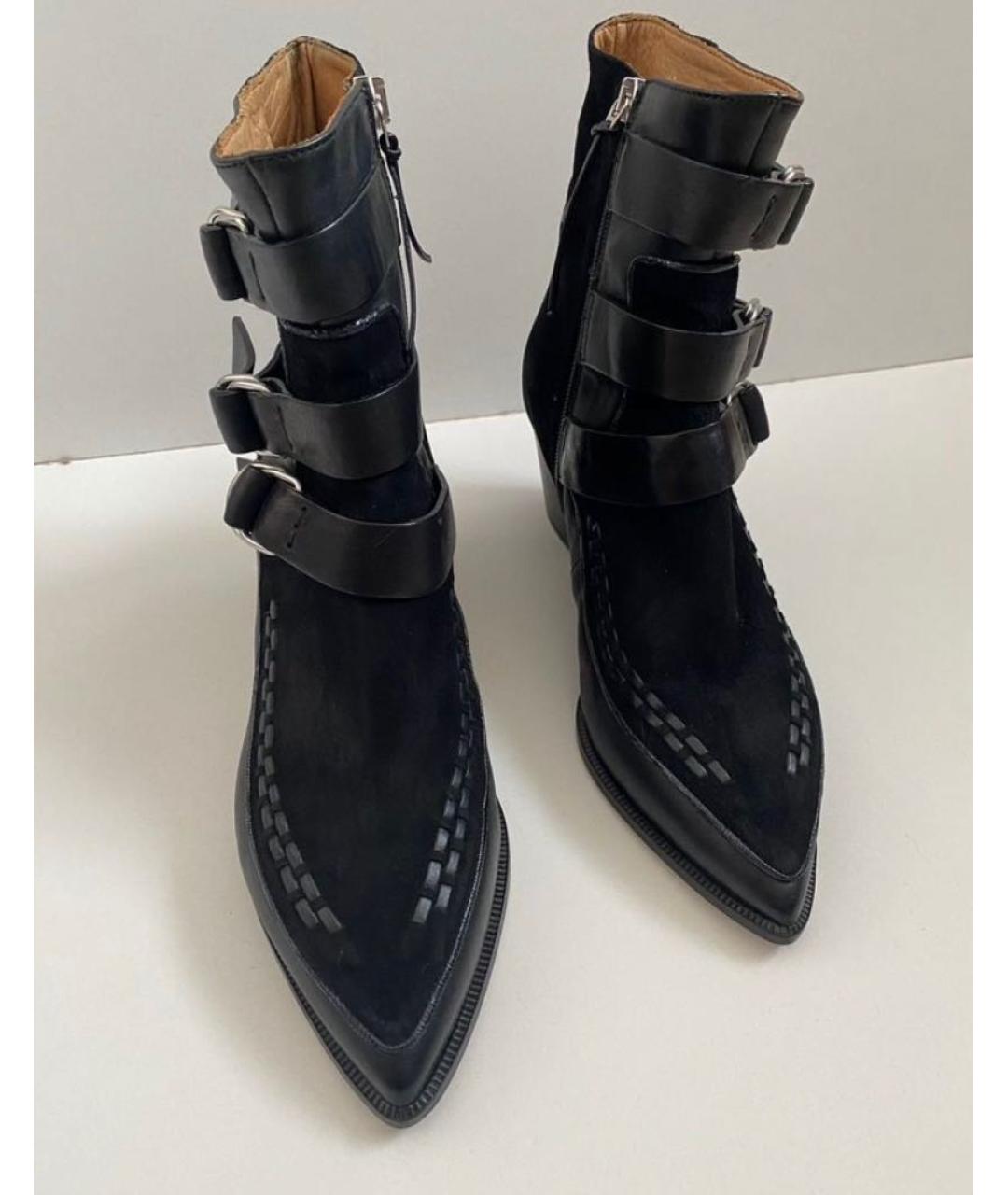 ISABEL MARANT Черные кожаные ботильоны, фото 5