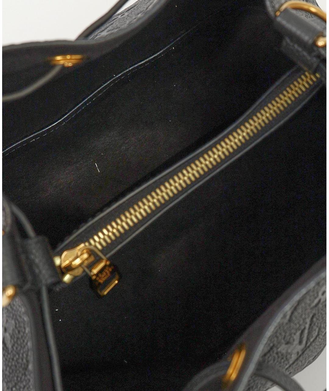 LOUIS VUITTON Черная кожаная сумка через плечо, фото 4