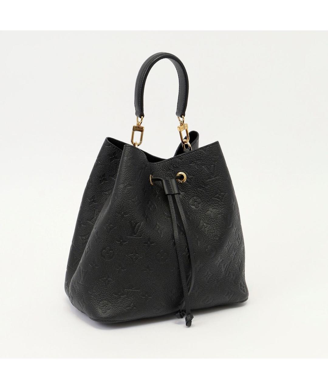 LOUIS VUITTON Черная кожаная сумка через плечо, фото 2