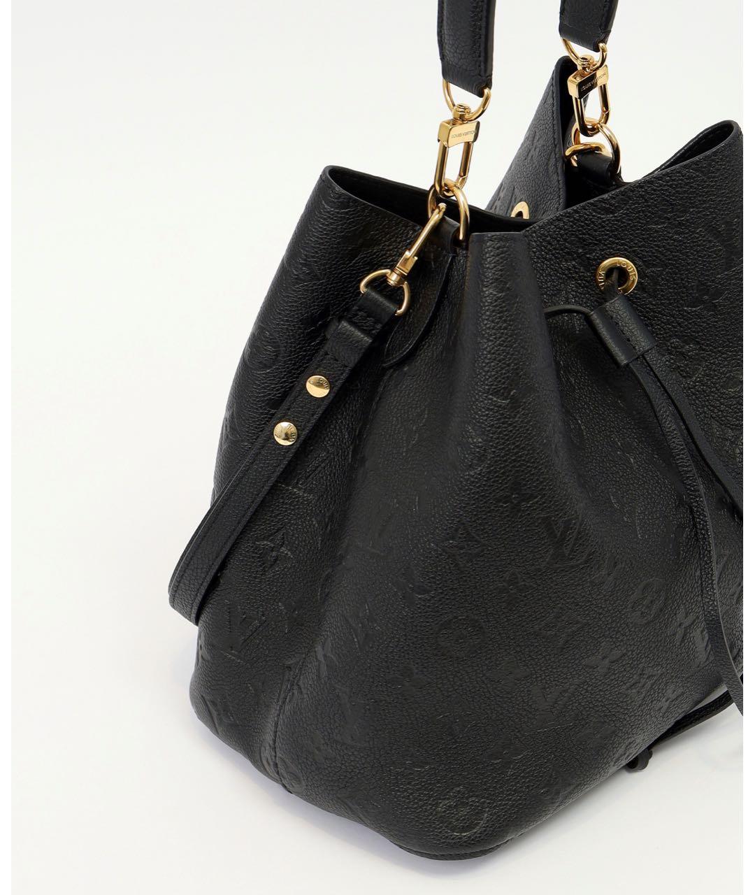 LOUIS VUITTON Черная кожаная сумка через плечо, фото 7