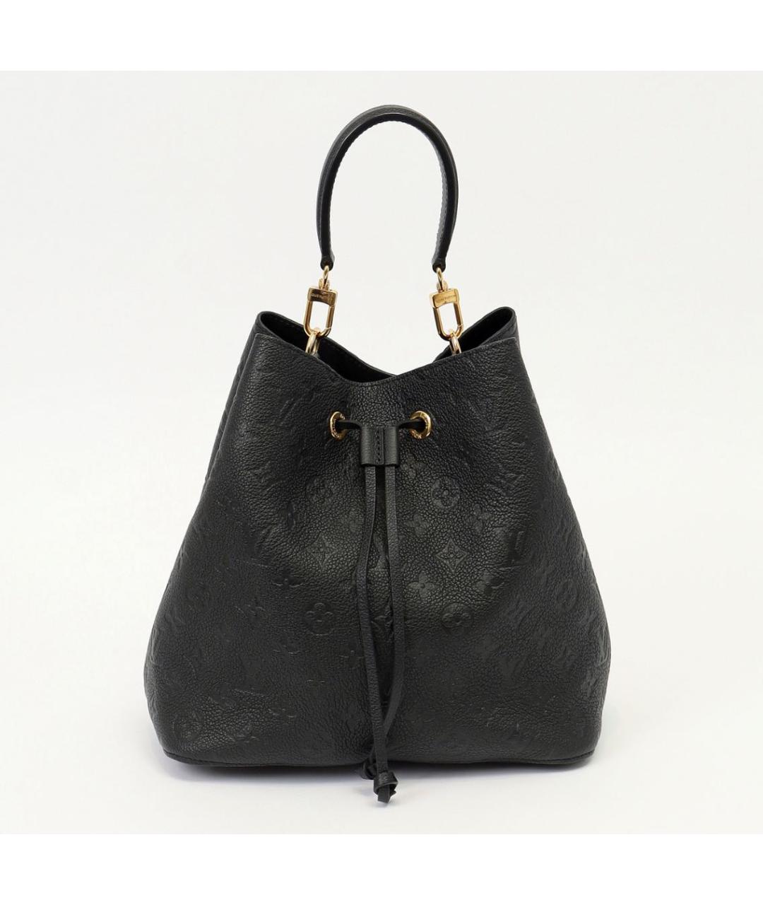 LOUIS VUITTON Черная кожаная сумка через плечо, фото 8