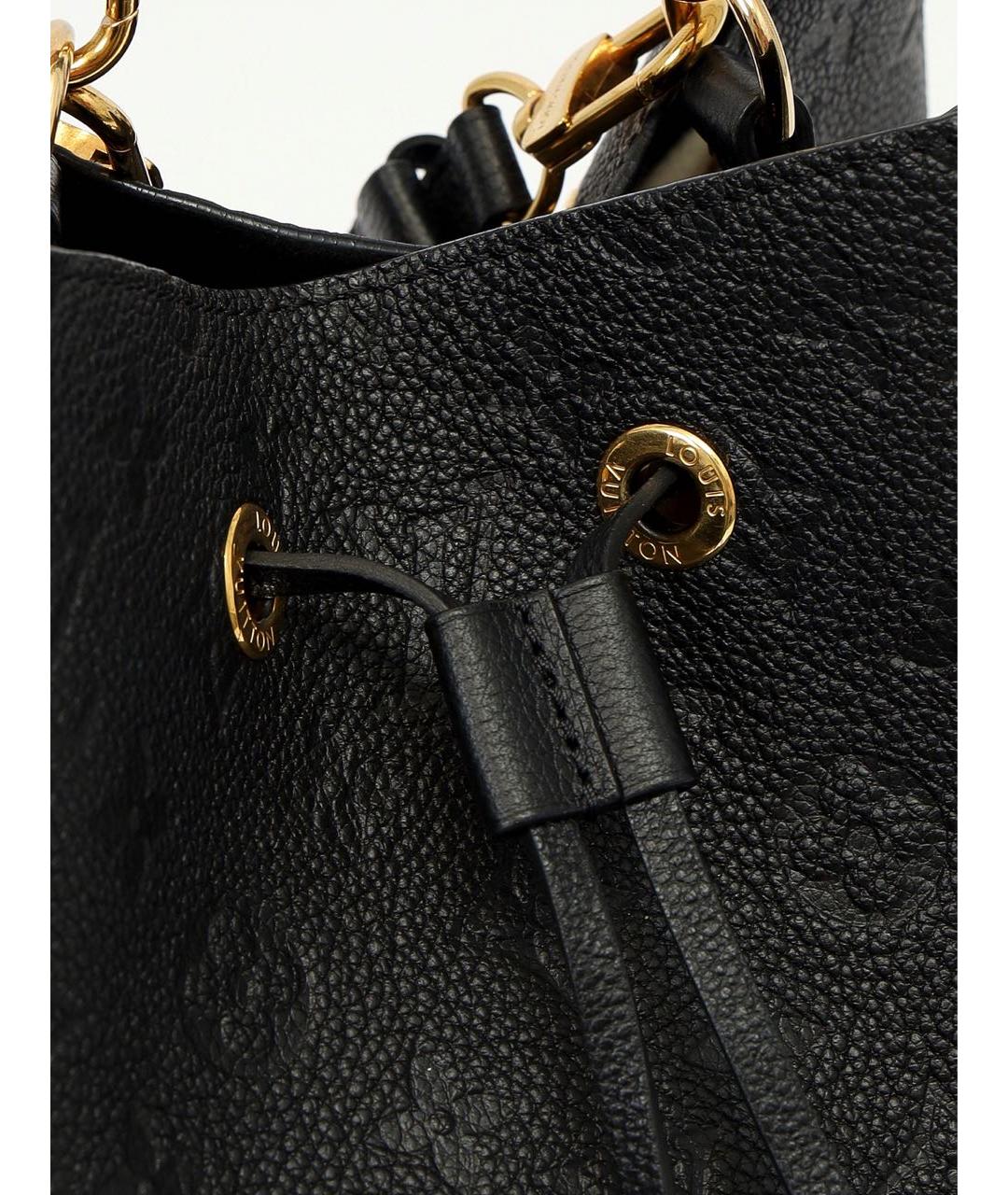 LOUIS VUITTON Черная кожаная сумка через плечо, фото 6
