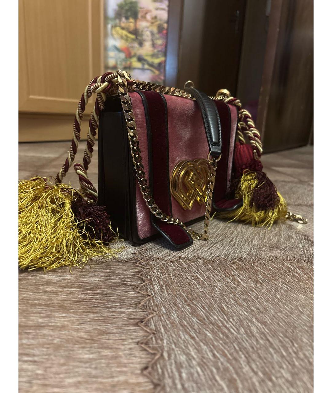 DSQUARED2 Коралловая бархатная сумка через плечо, фото 2