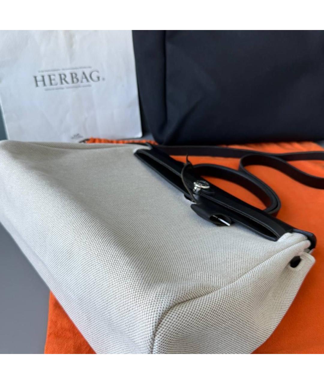 HERMES Черная кожаная сумка тоут, фото 2