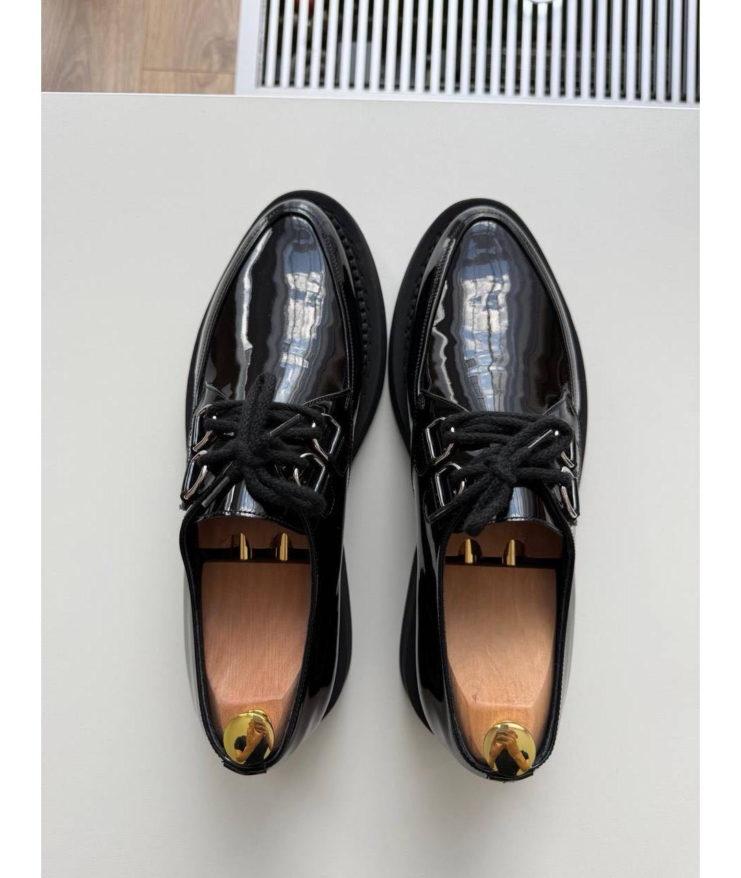 SAINT LAURENT Черные кожаные низкие ботинки, фото 2