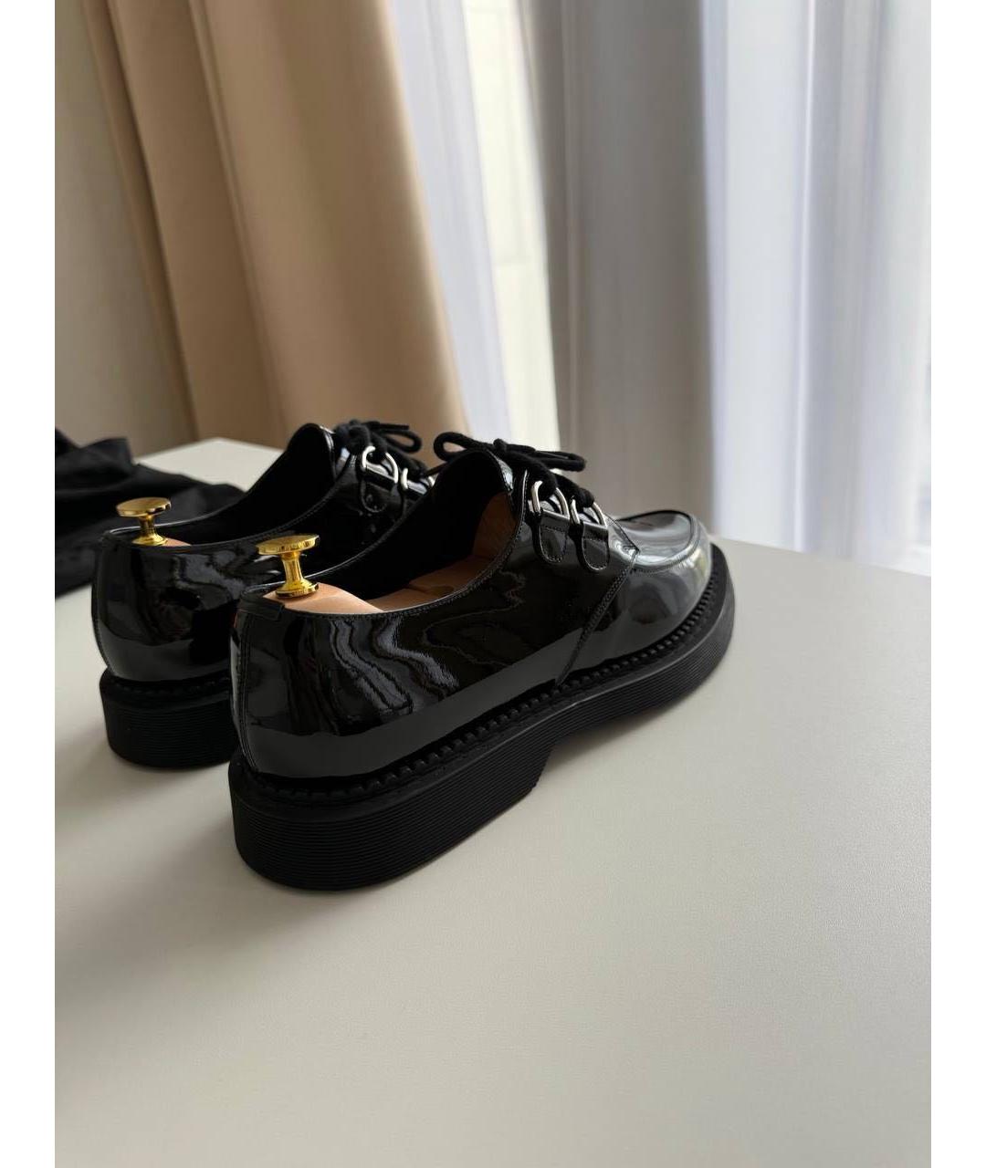 SAINT LAURENT Черные кожаные низкие ботинки, фото 7