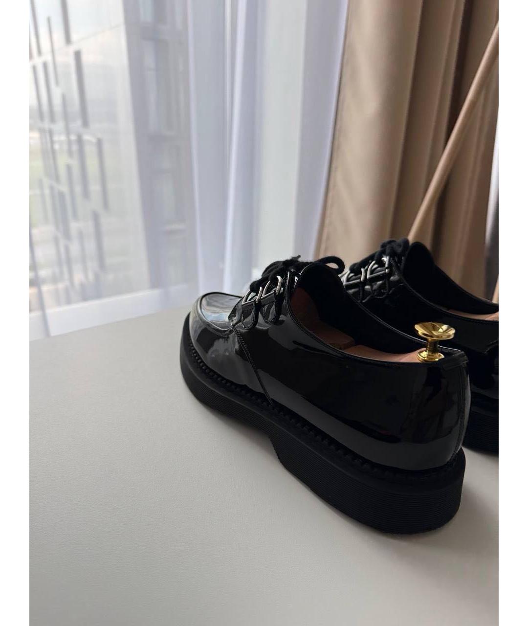 SAINT LAURENT Черные кожаные низкие ботинки, фото 4