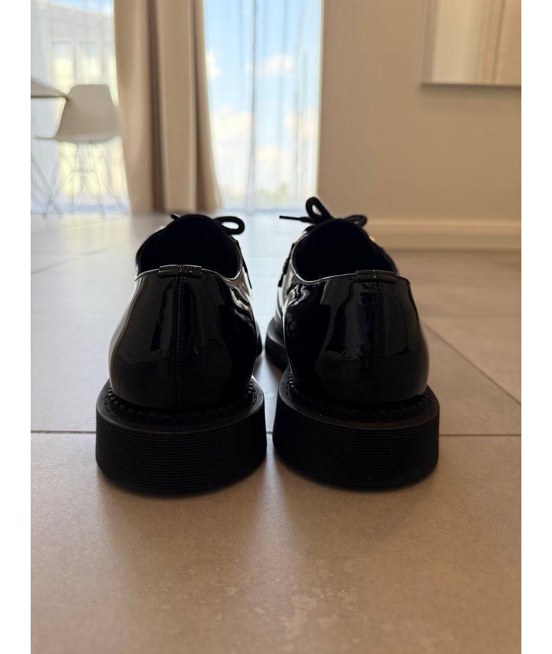 SAINT LAURENT Черные кожаные низкие ботинки, фото 8
