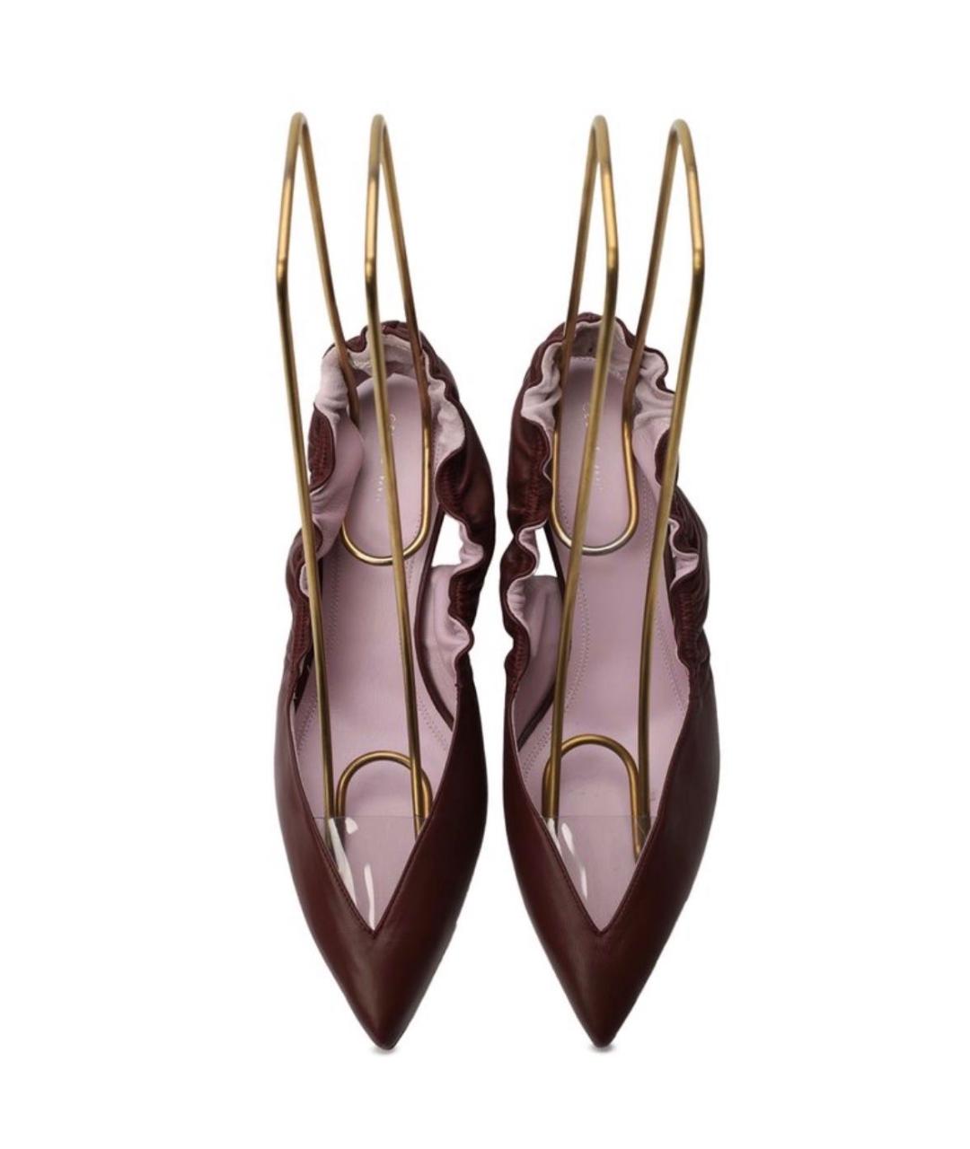 CELINE Бордовые кожаные туфли, фото 2