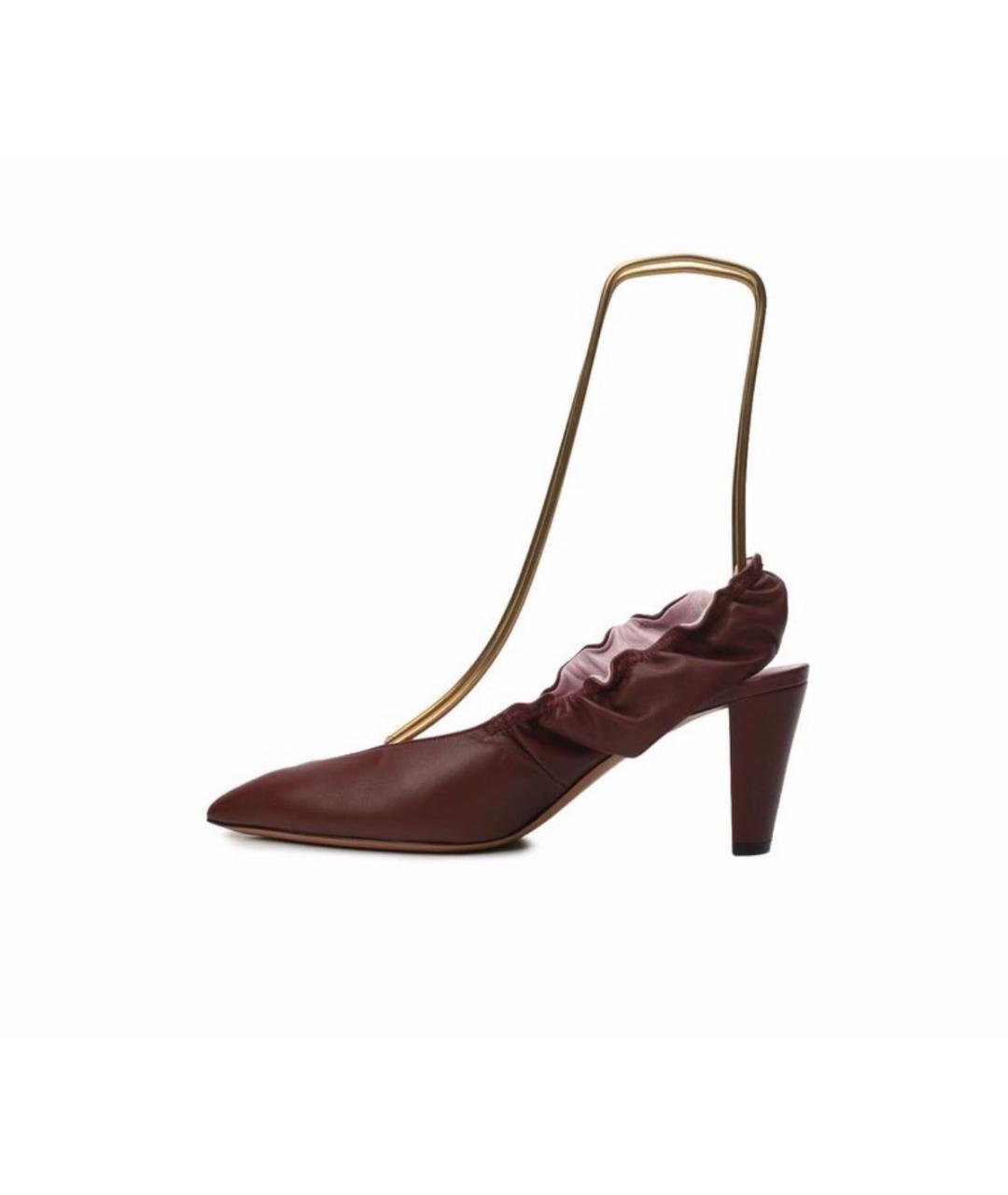 CELINE Бордовые кожаные туфли, фото 4