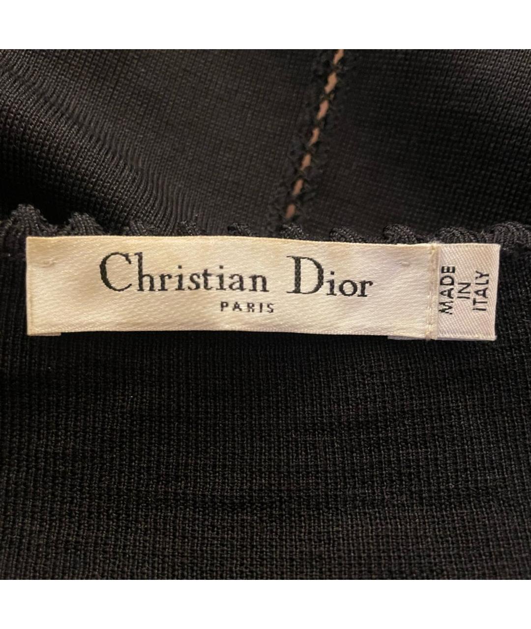 CHRISTIAN DIOR Черный шелковый кардиган, фото 3