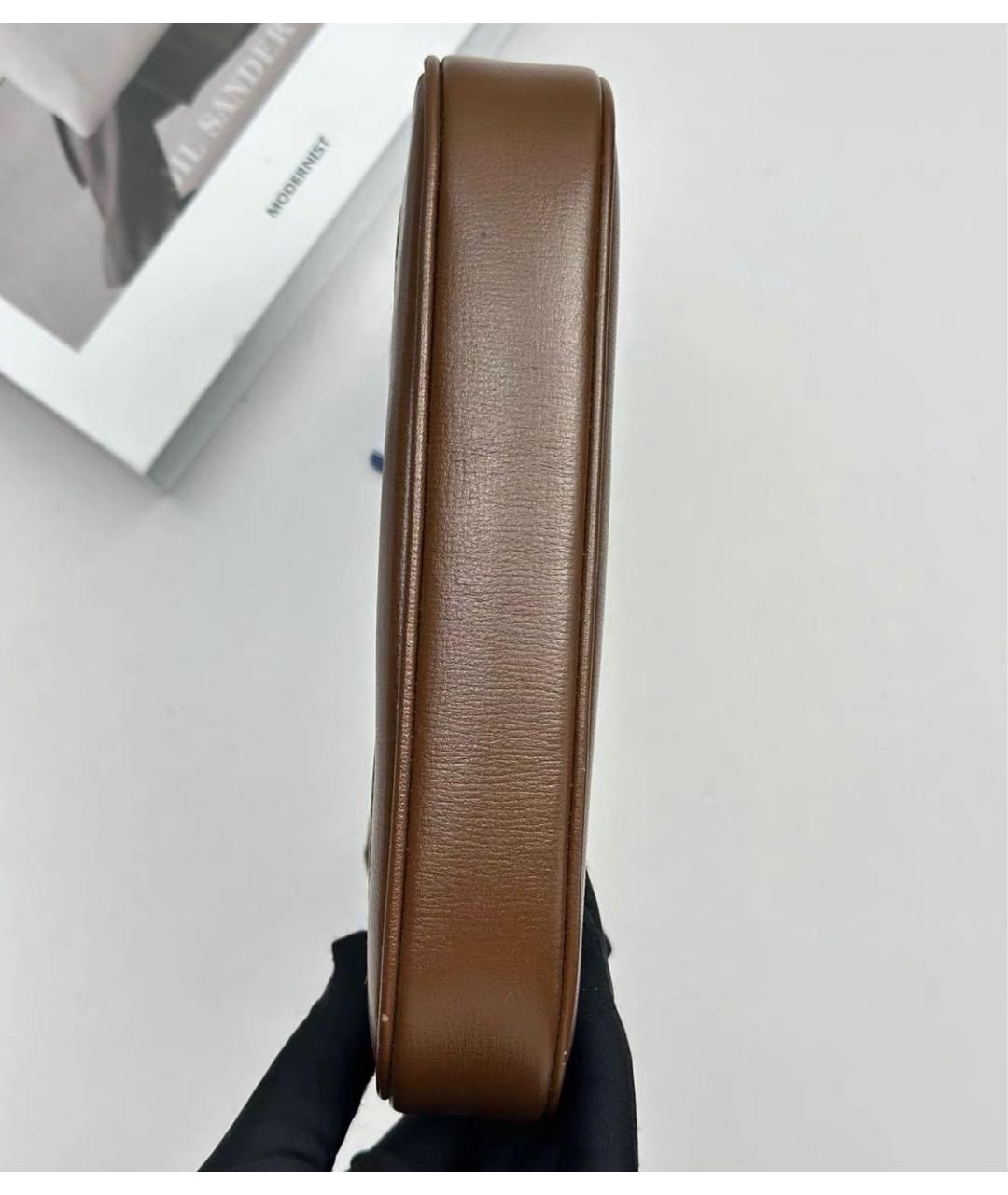 GUCCI Коричневая кожаная сумка через плечо, фото 3