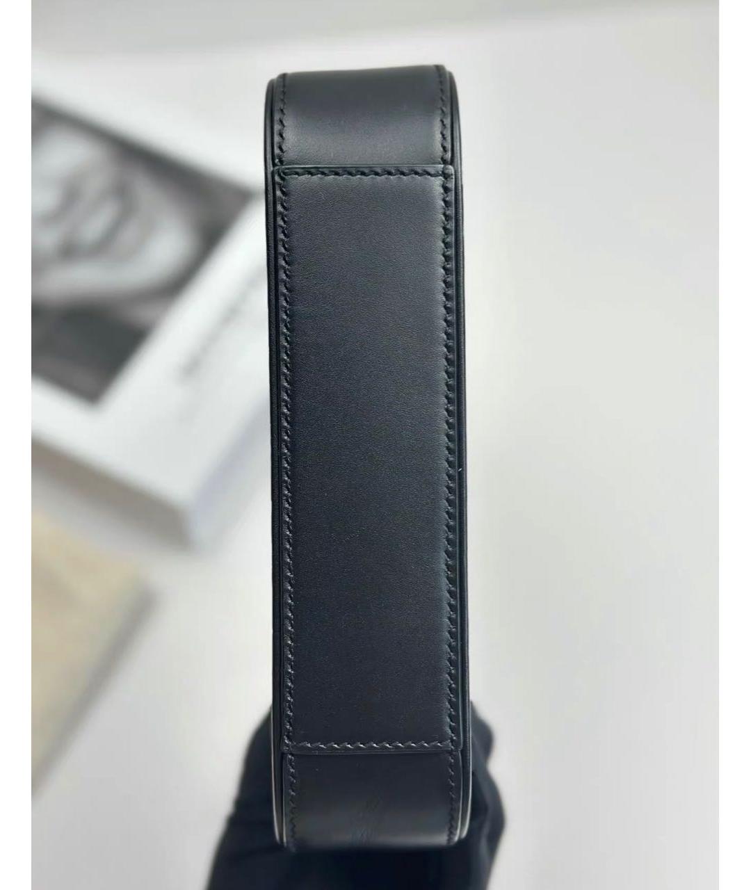 SAINT LAURENT Черная кожаная сумка с короткими ручками, фото 4