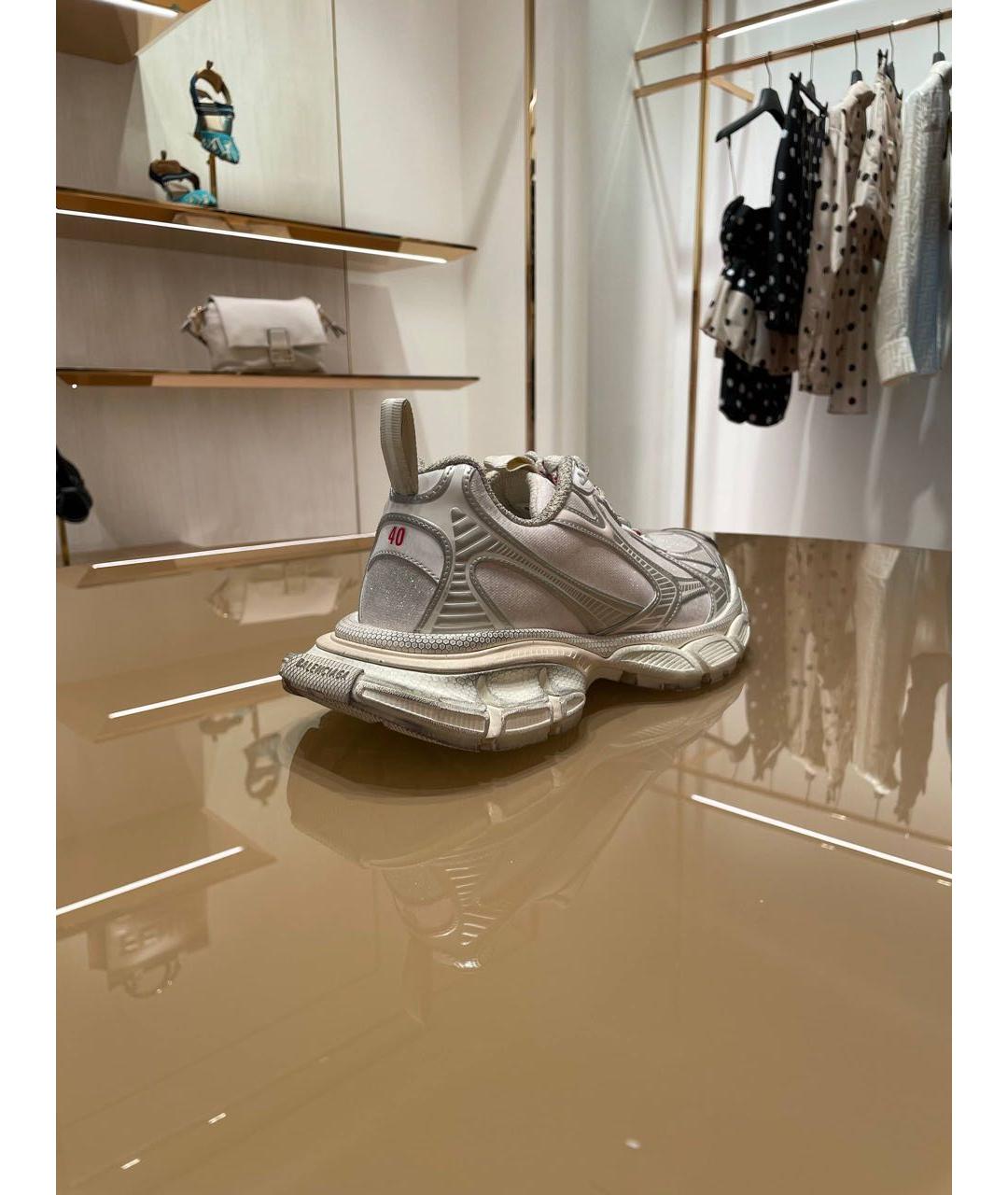 BALENCIAGA Бежевые текстильные кроссовки, фото 7
