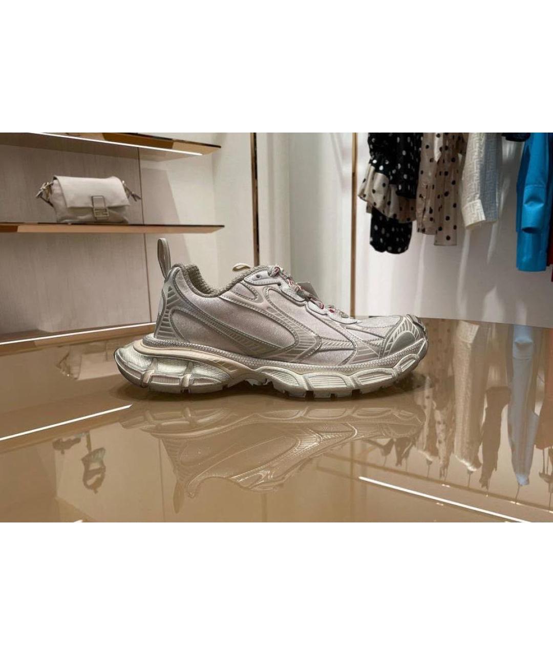 BALENCIAGA Бежевые текстильные кроссовки, фото 2
