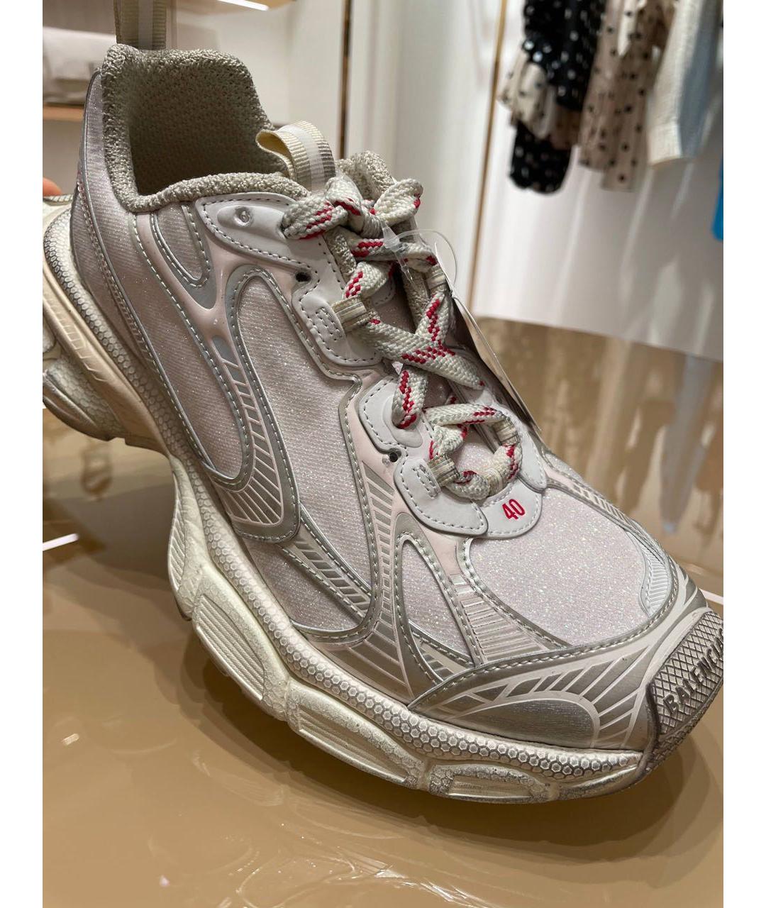 BALENCIAGA Бежевые текстильные кроссовки, фото 6