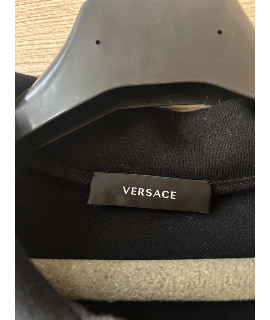 VERSACE COLLECTION Черное поло с коротким рукавом, фото 3
