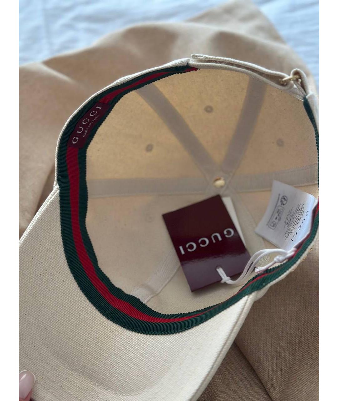 GUCCI Белая кепка, фото 4