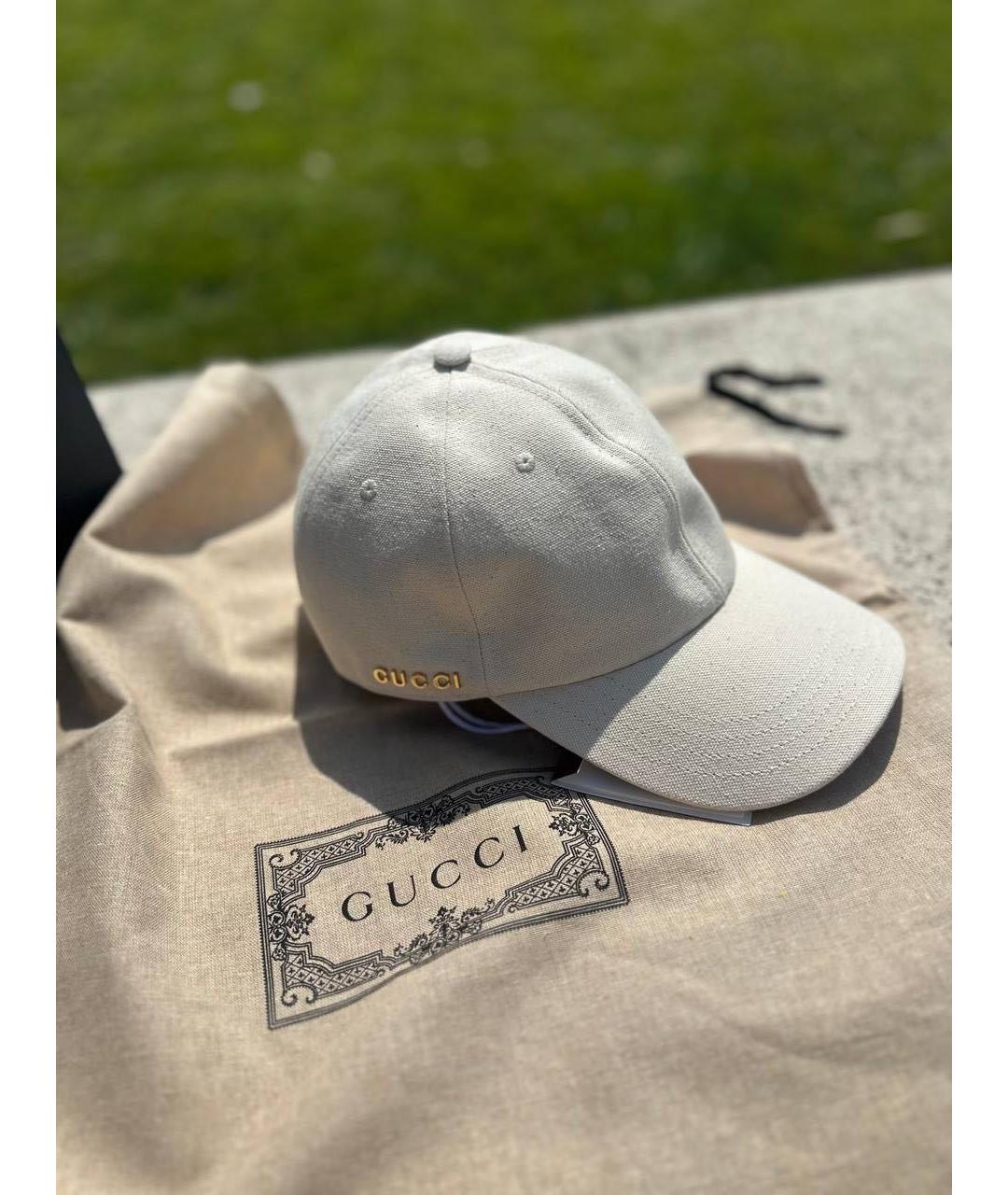 GUCCI Белая кепка, фото 2
