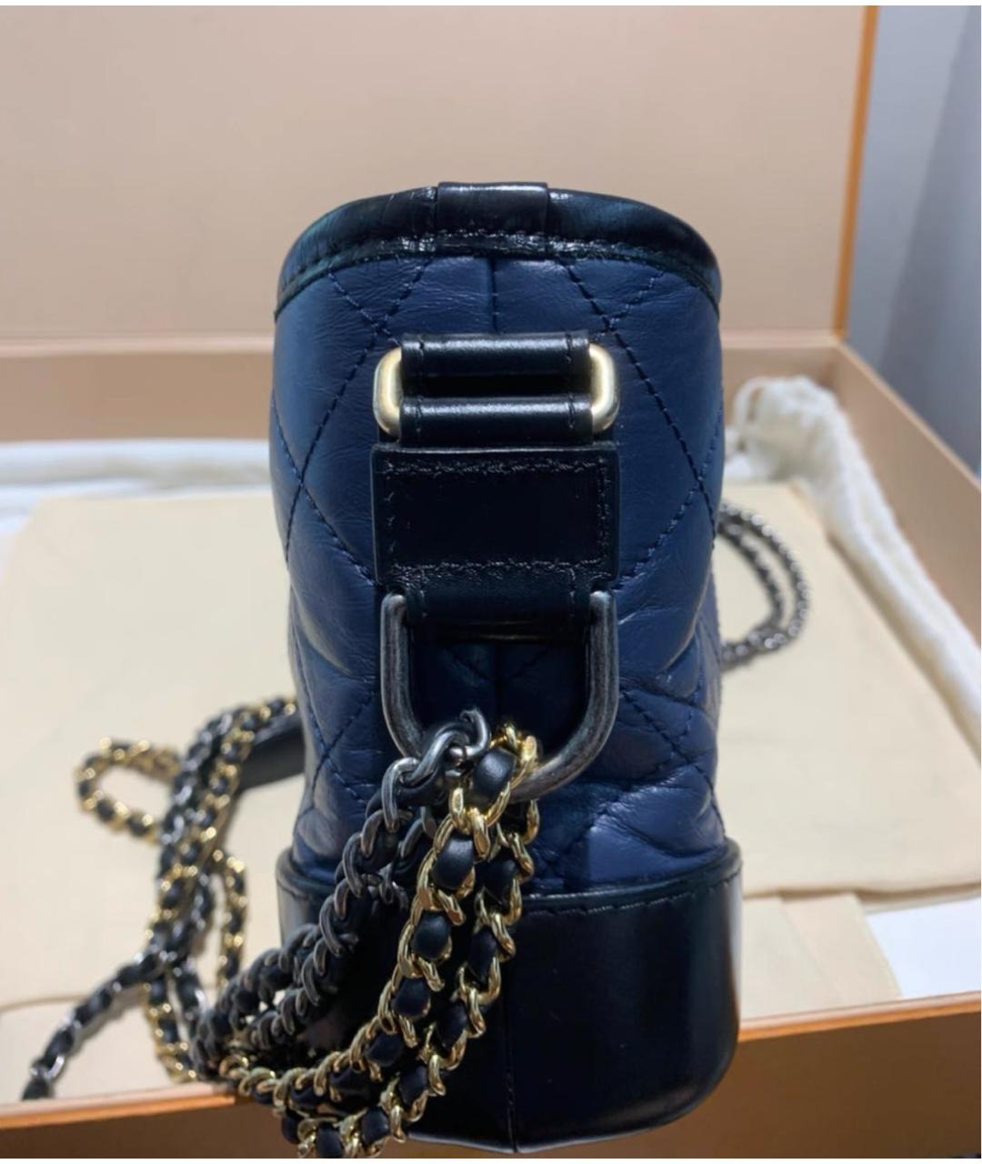 CHANEL Синяя сумка через плечо, фото 3