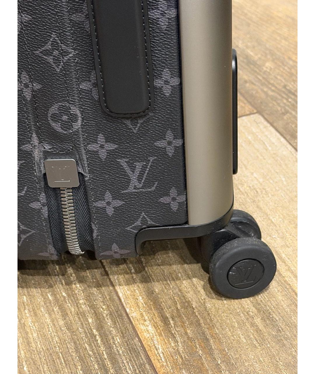 LOUIS VUITTON Антрацитовый чемодан из канвы, фото 6