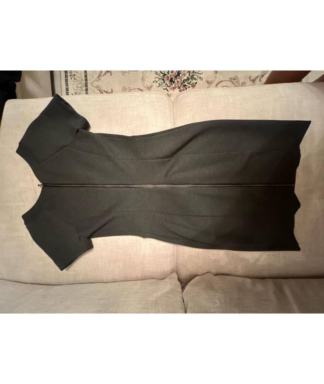 ARMANI EXCHANGE Антрацитовое вискозное коктейльное платье, фото 5